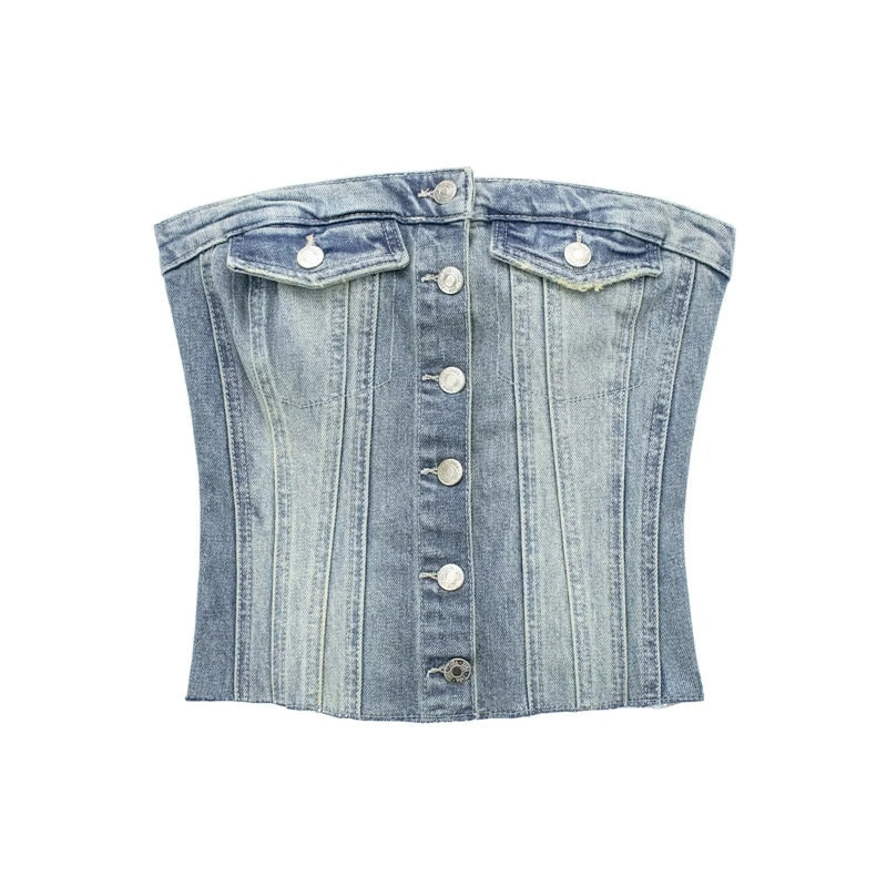 Deena Denim Tube Tops - 3 Styles