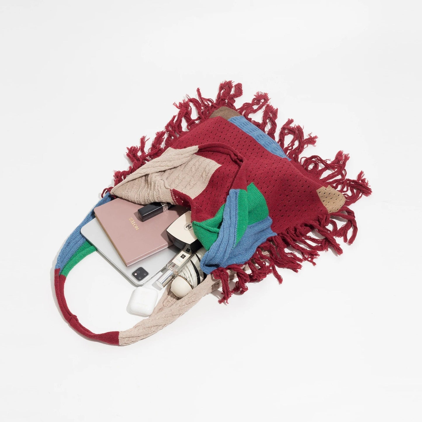 Delilah Tassel Fringe Knit Boho Bags