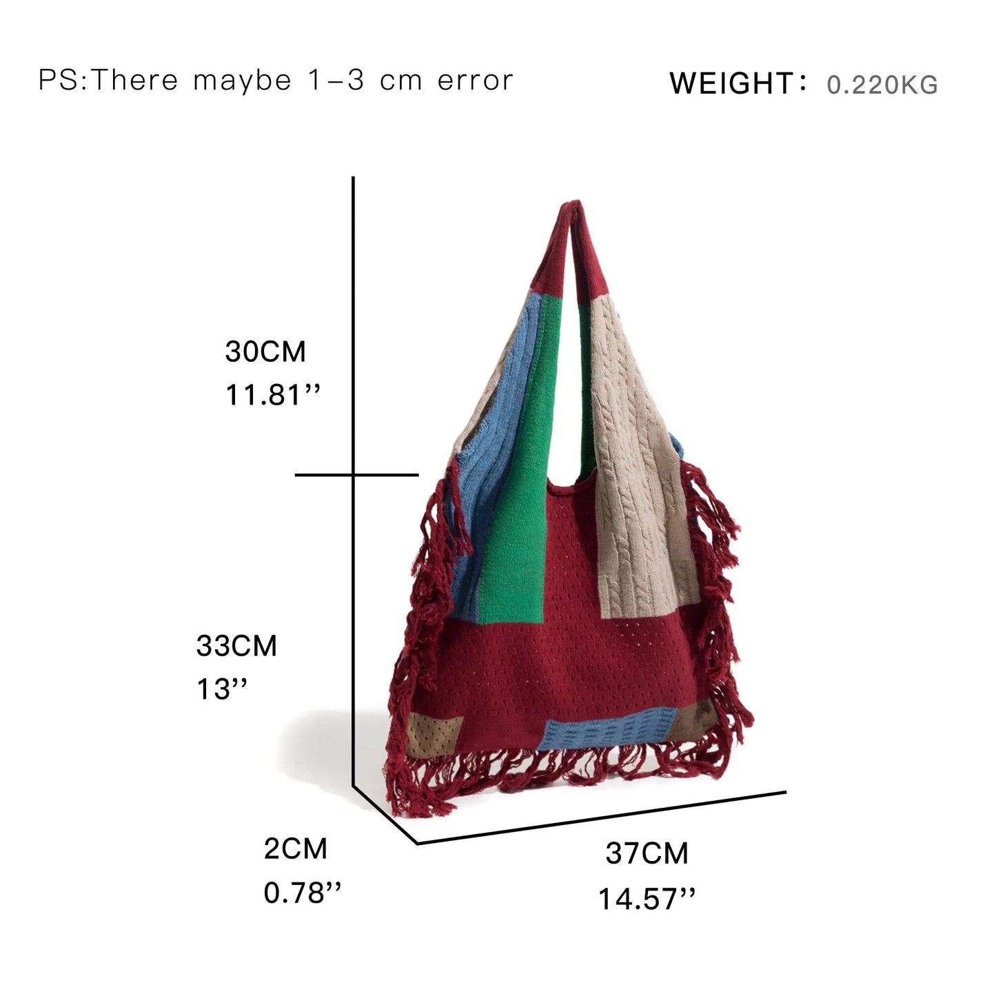 Delilah Tassel Fringe Knit Boho Bags