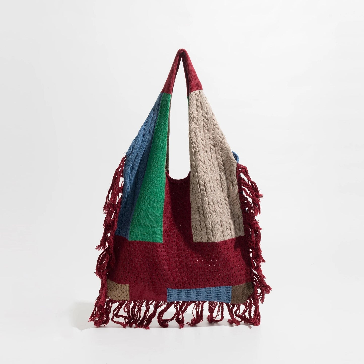 Delilah Tassel Fringe Knit Boho Bags