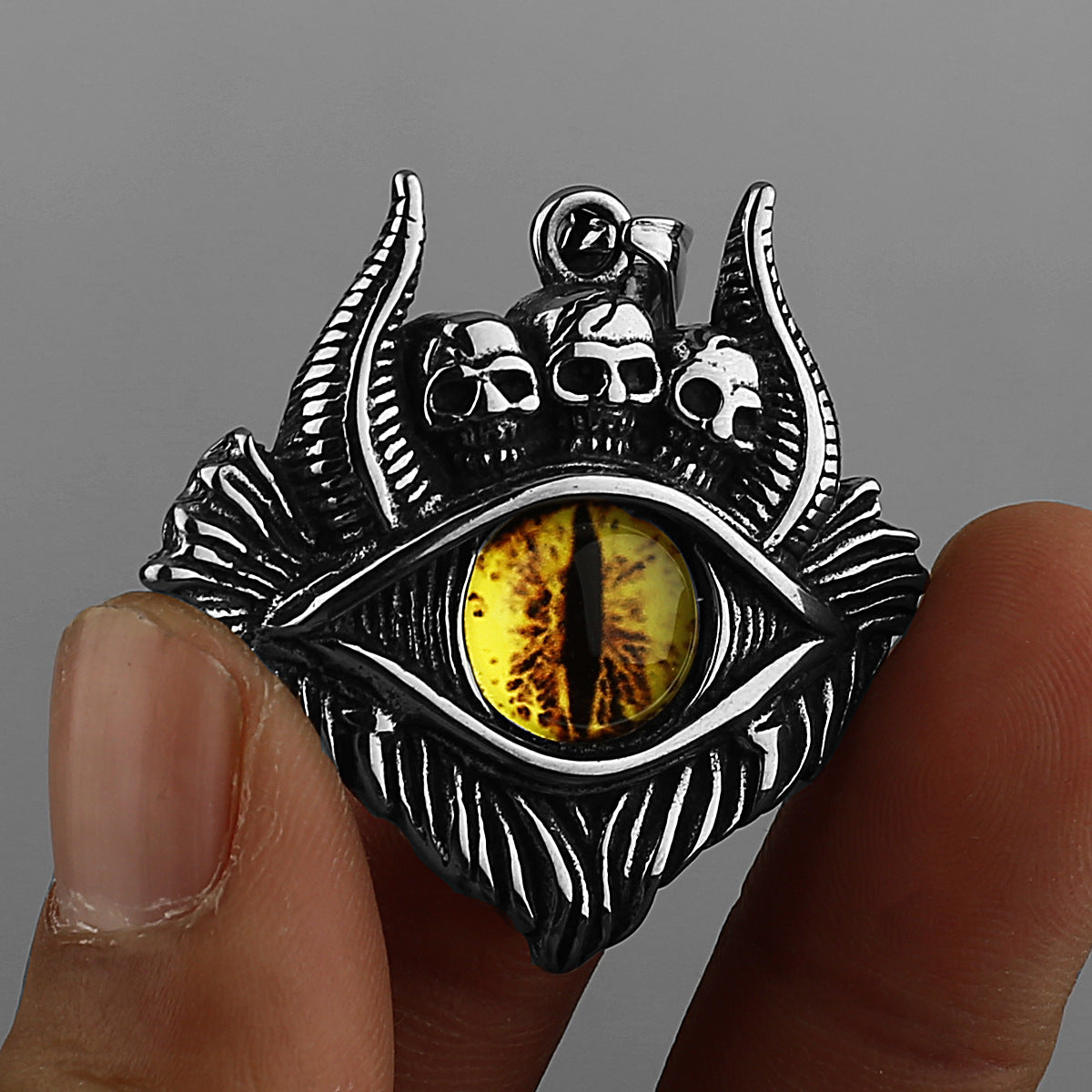 Demon Eye Skull Necklace