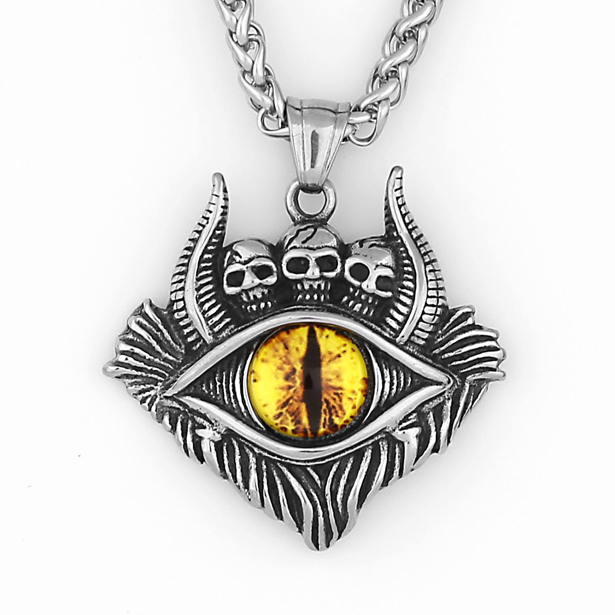 Demon Eye Skull Necklace