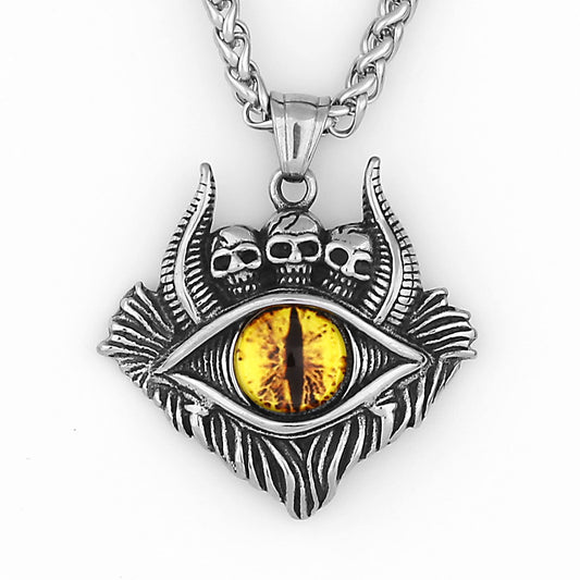 Demon Eye Skull Necklace