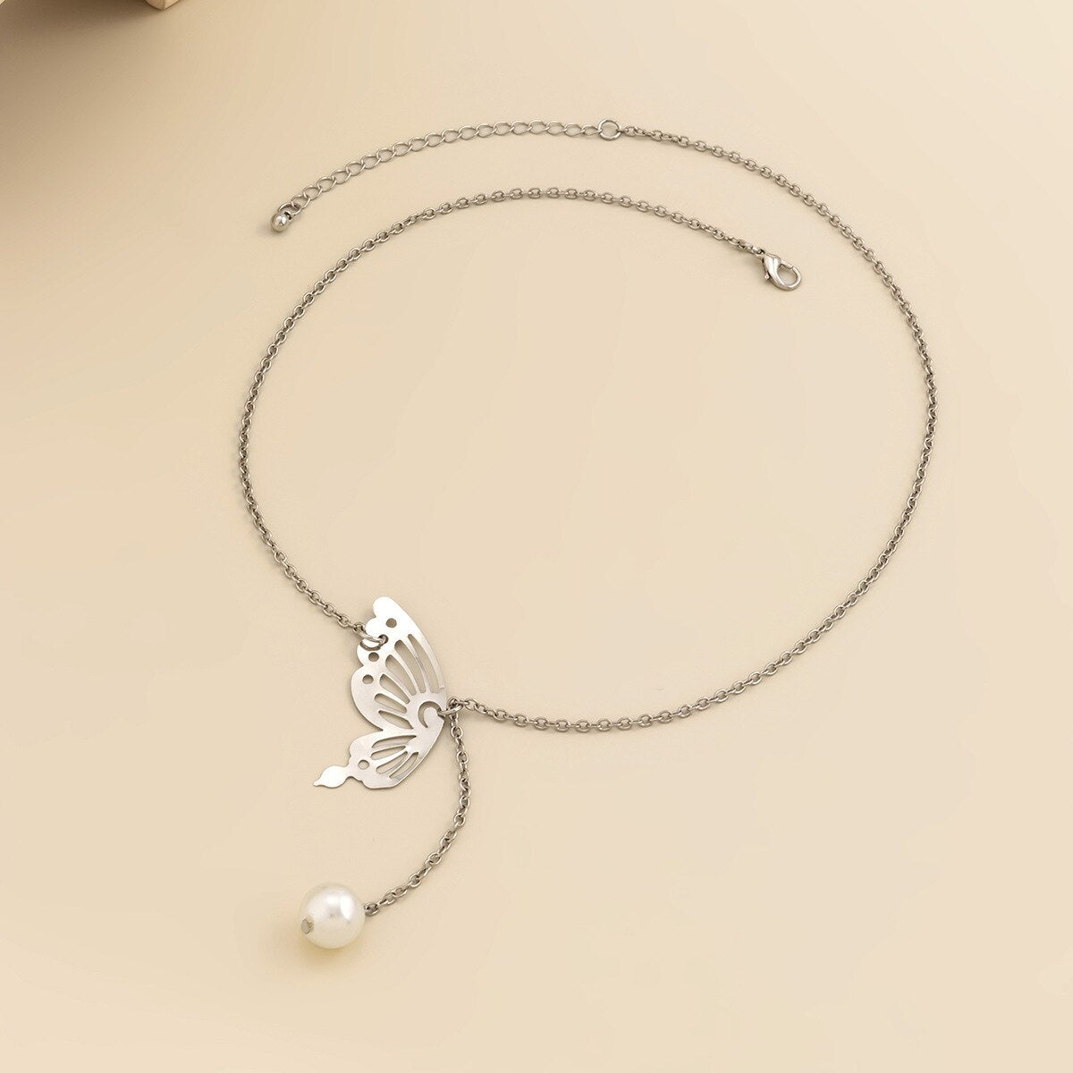 Destiny Butterfly Pendant Clavicle Chain Choker Necklace