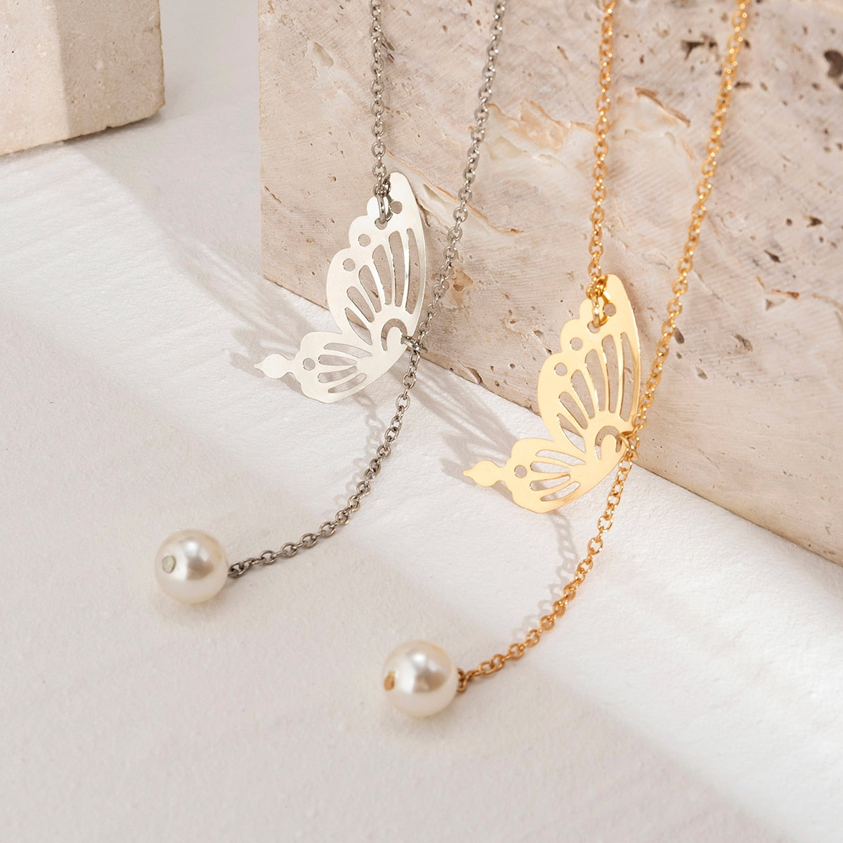 Destiny Butterfly Pendant Clavicle Chain Choker Necklace