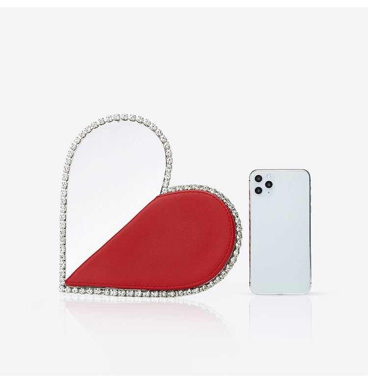 Diamond Heart Evening Clutch Bags - 4 Colors
