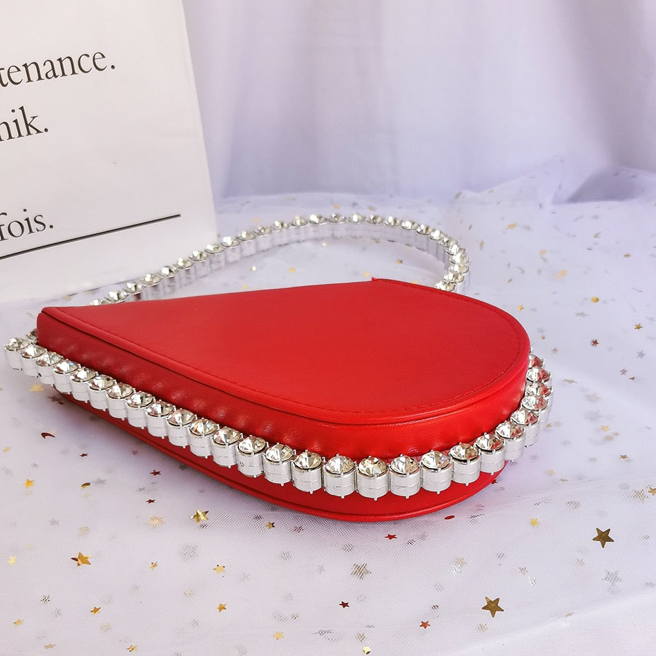 Diamond Heart Evening Clutch Bags - 4 Colors