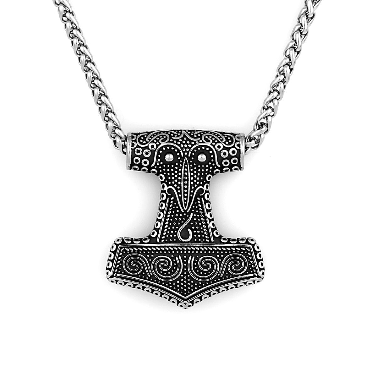 Ding Crow Head Hammer Necklace