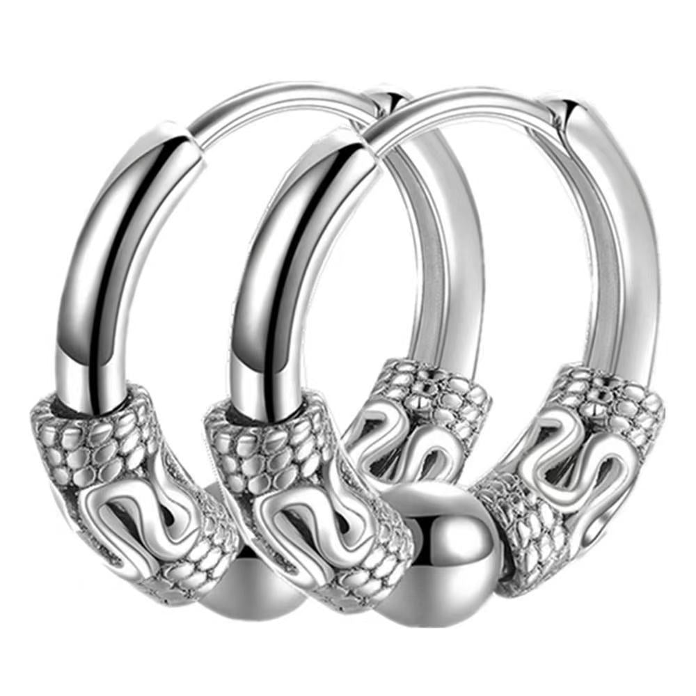 Dragon Scale Punk Hoop Earrings - 3 Styles