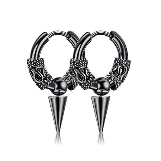 Dragon Scale Punk Hoop Earrings - 3 Styles