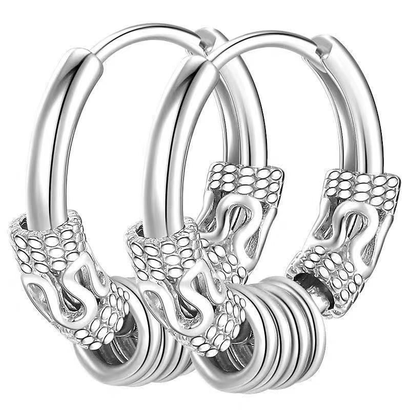 Dragon Scale Punk Hoop Earrings - 3 Styles