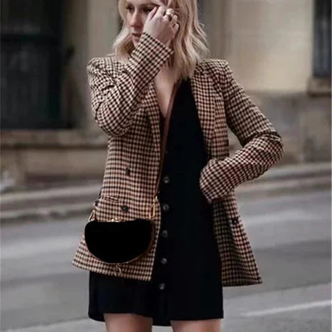 Ebba Double Breasted Check Blazer - 2 Colors