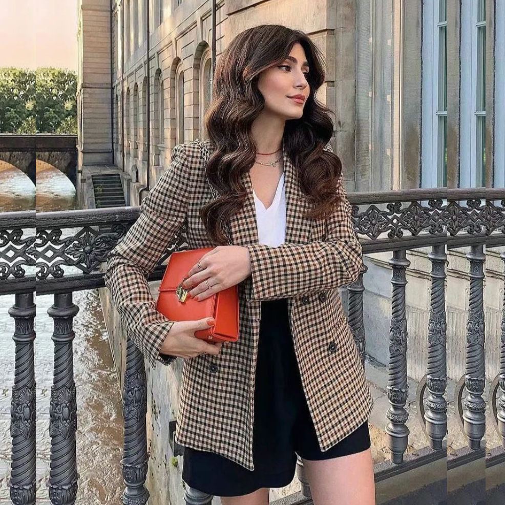 Ebba Double Breasted Check Blazer - 2 Colors