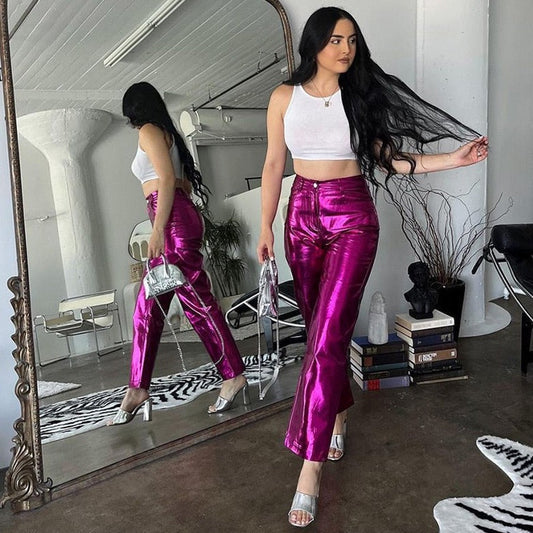 Edina Colorful Metallic Disco Pants - 7 Colors