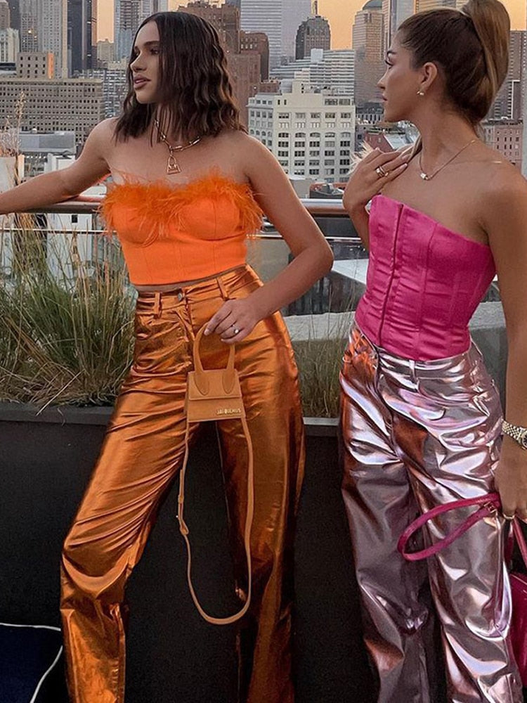 Edina Colorful Metallic Disco Pants - 7 Colors