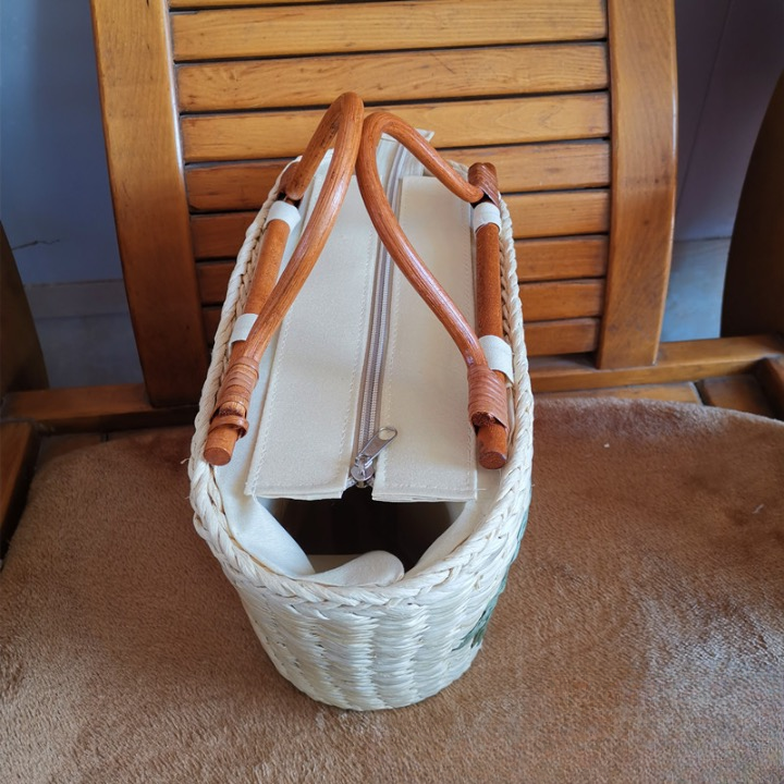 Eka Embroidery Straw Bucket Bags - 2 Styles