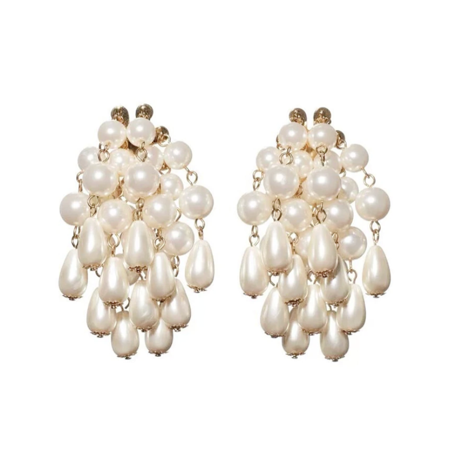 Elegant Bouquet of Pearl Drops Earrings