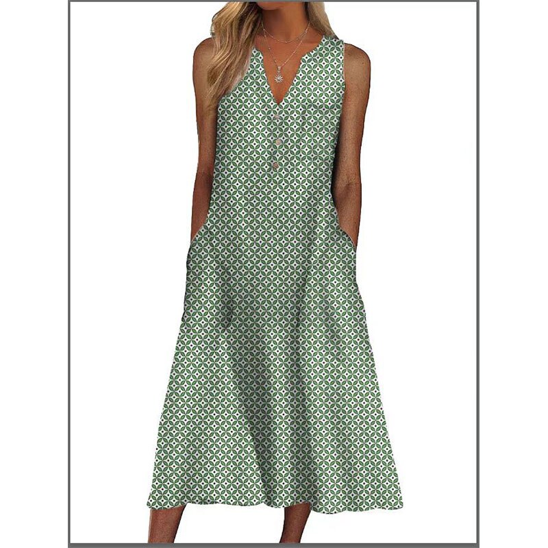 Elegant Chic V-Neck Office Lady Pockets Dresses