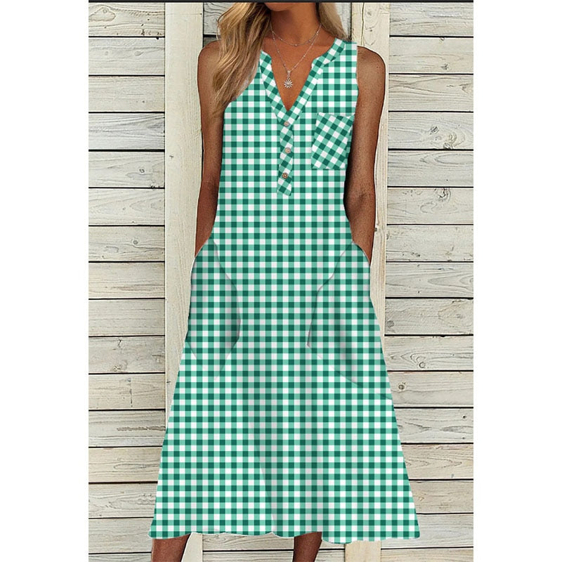 Elegant Chic V-Neck Office Lady Pockets Dresses