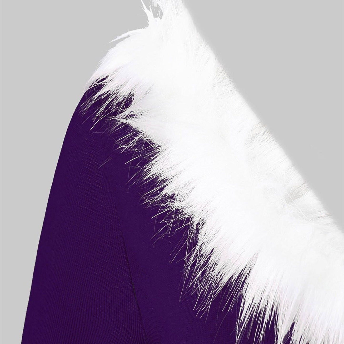 Elegant Christmas Party Dress Xmas Cosplay Costumes Faux Fur Collar