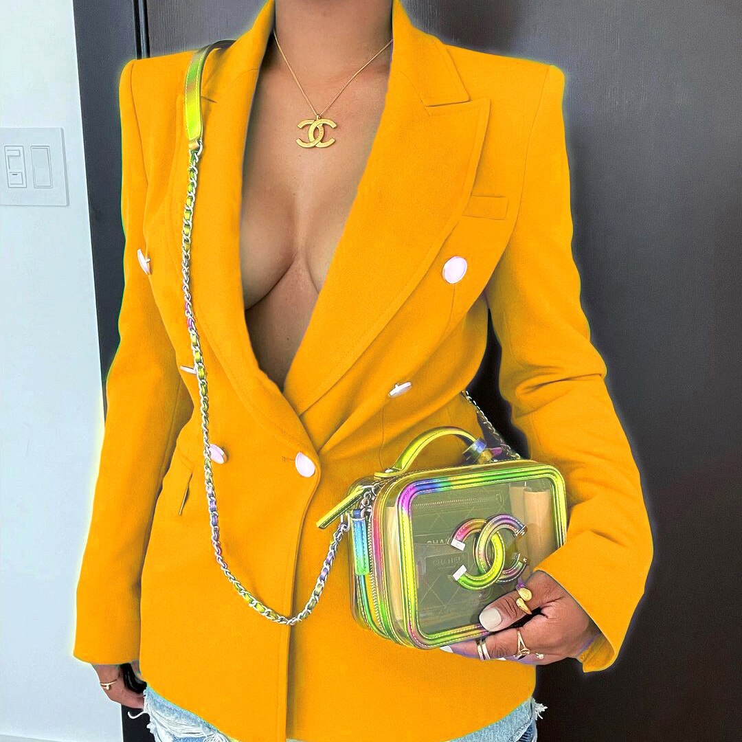 Elegant Green Red Blazer