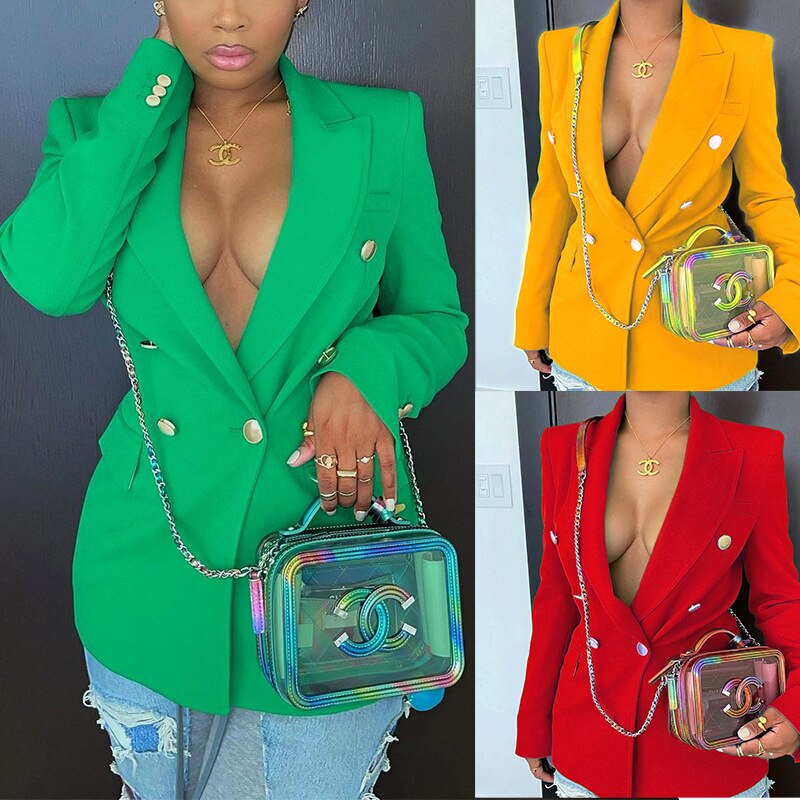 Elegant Green Red Blazer