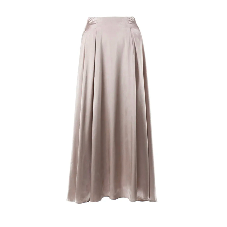 Elegant Satin Flare Maxi Skirts - 3 Colors