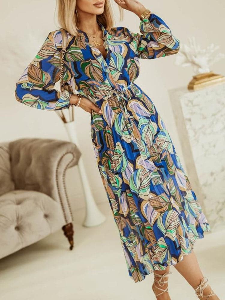 Elegant V Neck Boho Beach Dress