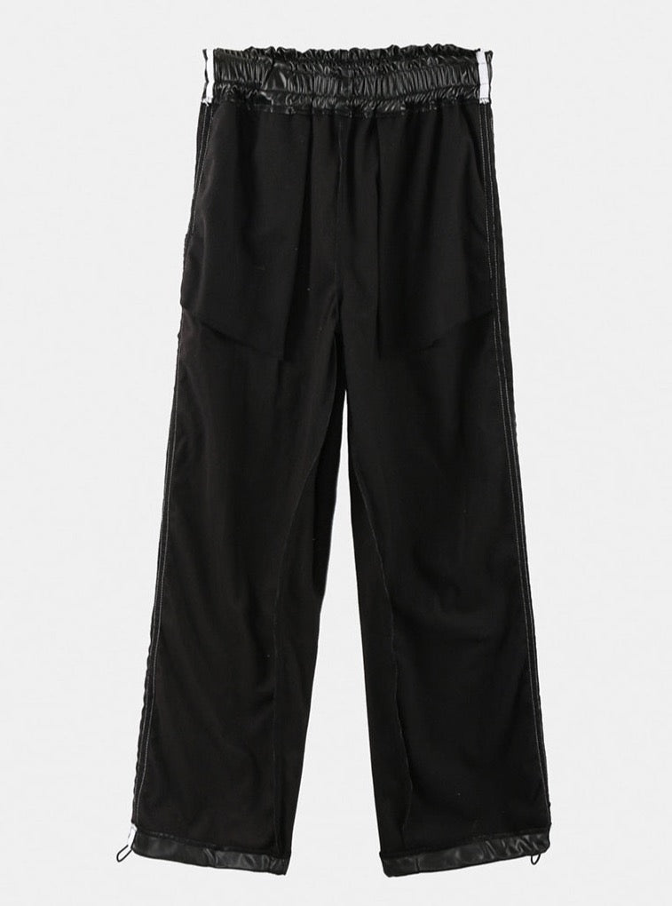 Eliska Faux Leather Track Pants