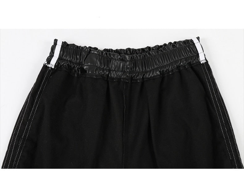 Eliska Faux Leather Track Pants