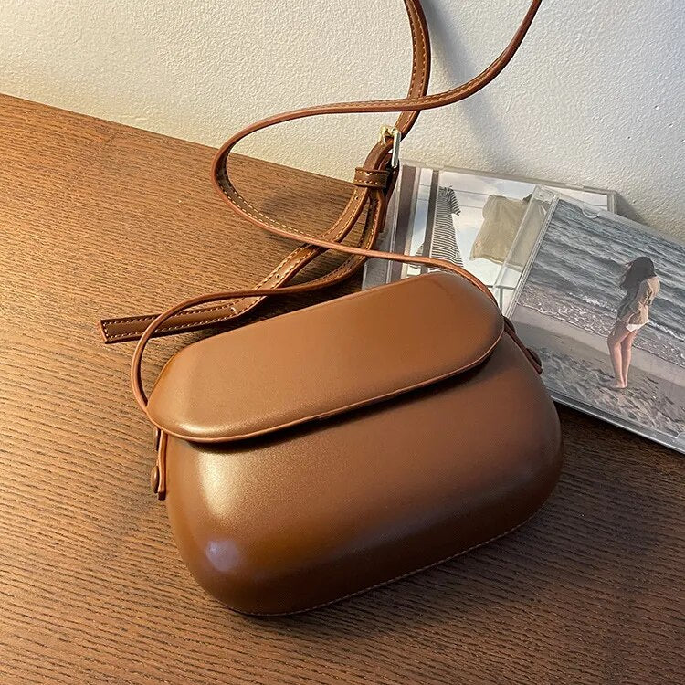 Eloise Candy Color Molded Saddle Bag