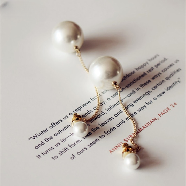 Ember Big Pearl Drop Earrings