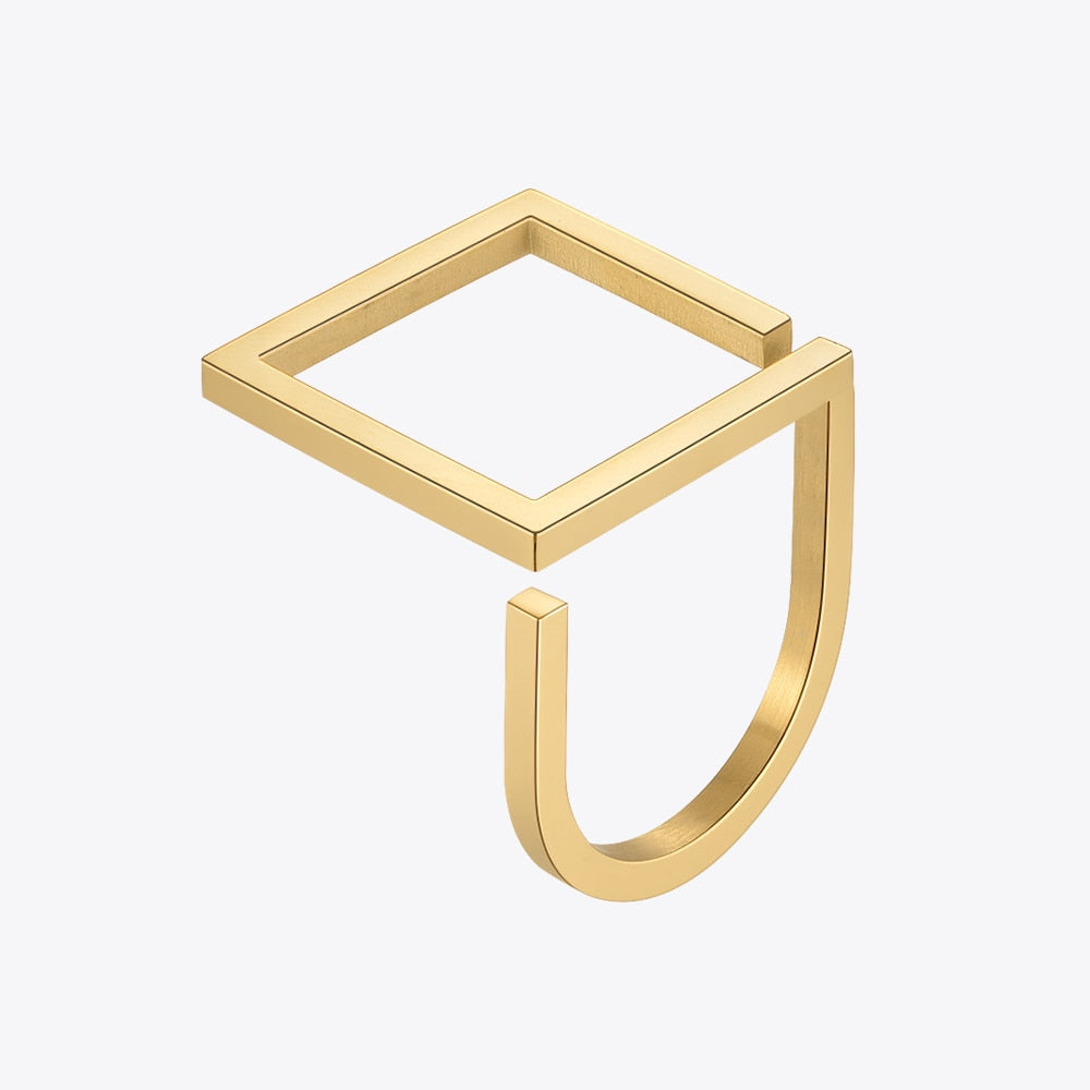 Enya Golden Geometry Gold Rings - 3 Styles