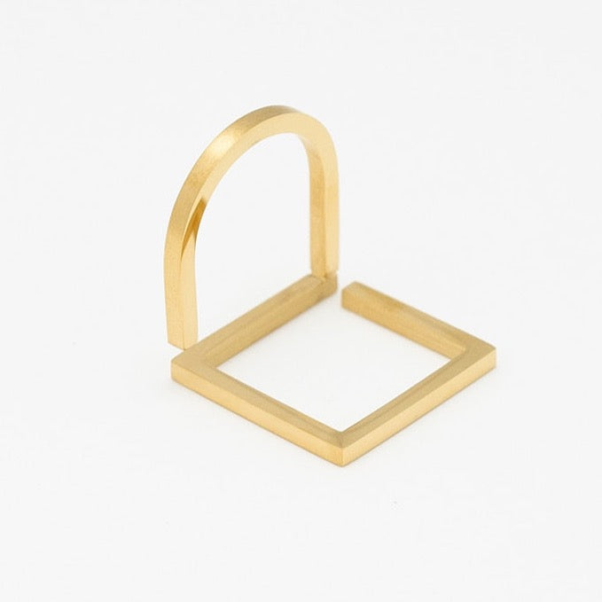 Enya Golden Geometry Gold Rings - 3 Styles