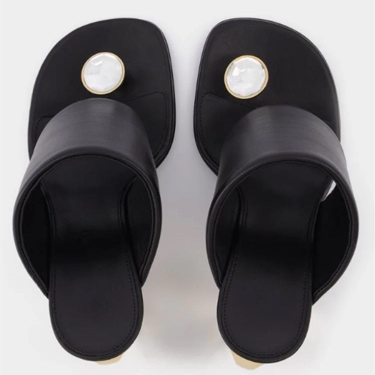 Eowyn Rhinestone Toe Post Sandals - 6 Colors