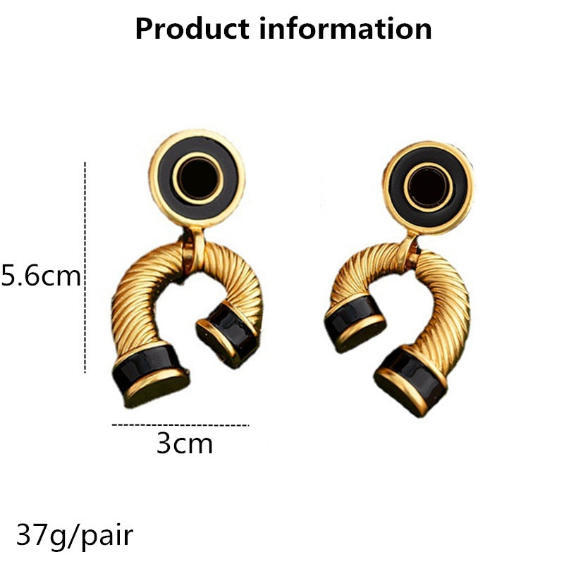 Europa Vintage Geometry Statement Earrings