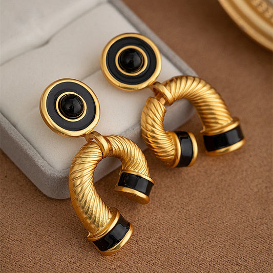 Europa Vintage Geometry Statement Earrings