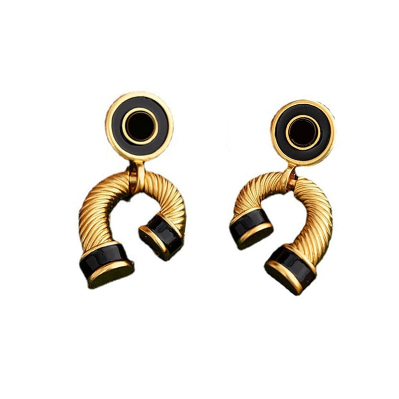 Europa Vintage Geometry Statement Earrings
