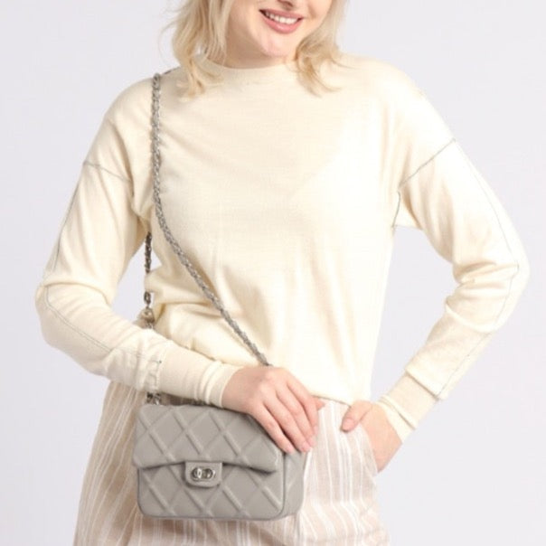 Ezira Quilted Effect Flap Bag - 5 Colors