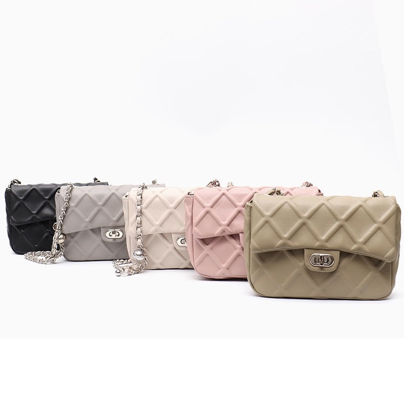 Ezira Quilted Effect Flap Bag - 5 Colors