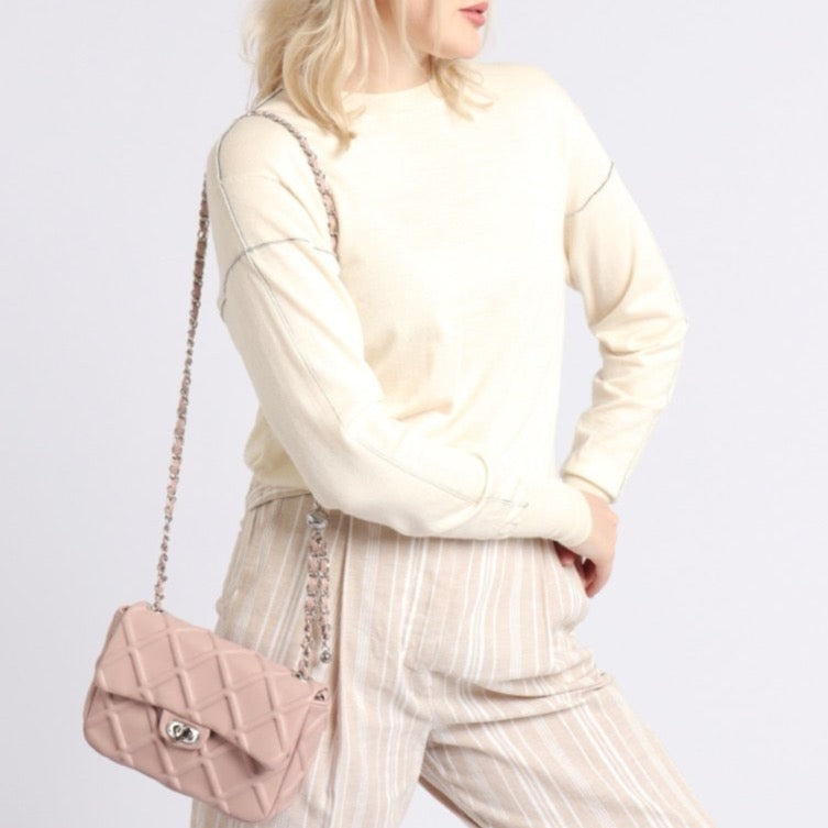 Ezira Quilted Effect Flap Bag - 5 Colors