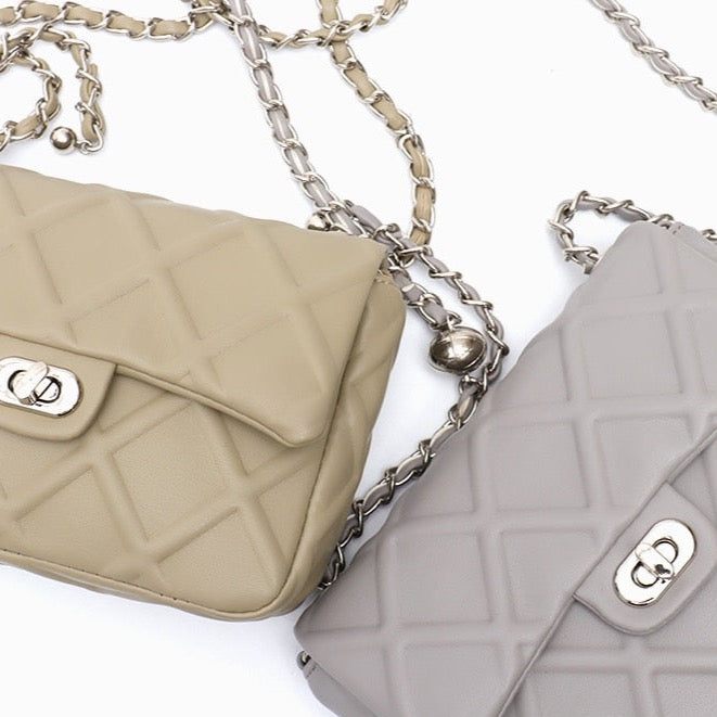 Ezira Quilted Effect Flap Bag - 5 Colors