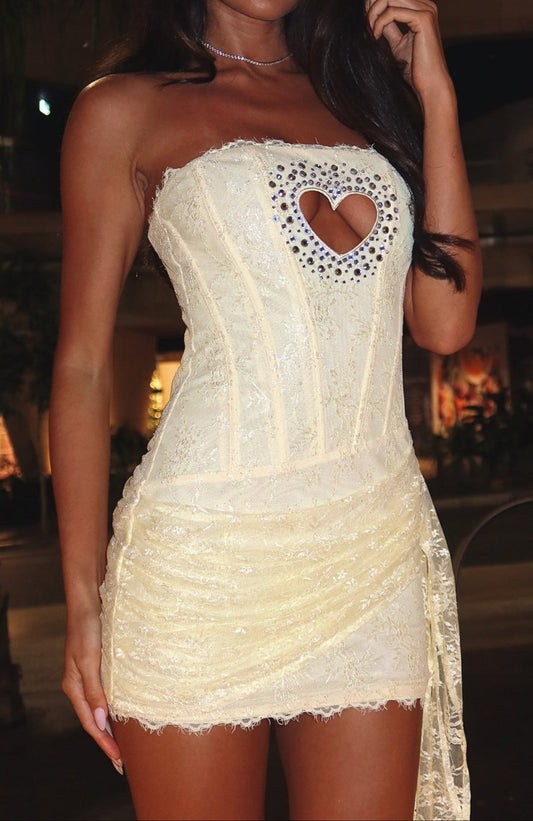 Sofia Mini Dress Lemon