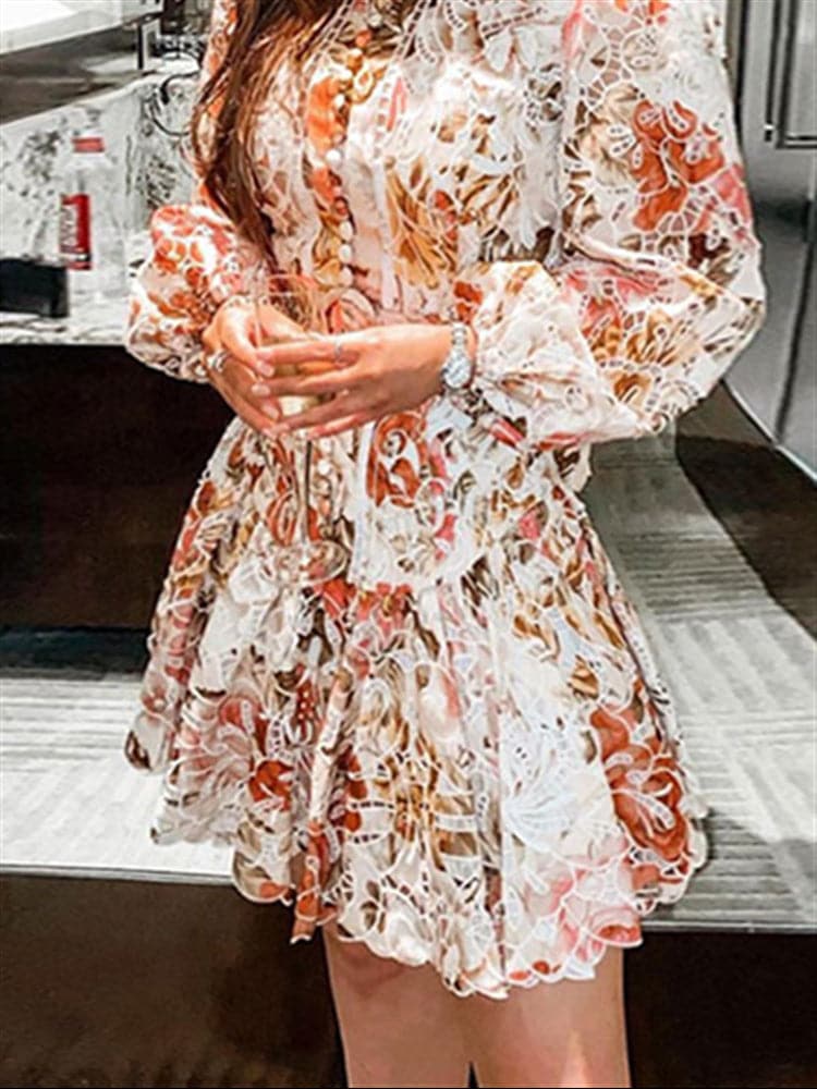 Fall Party Lace Luxury Spring High Waist Beach Dress