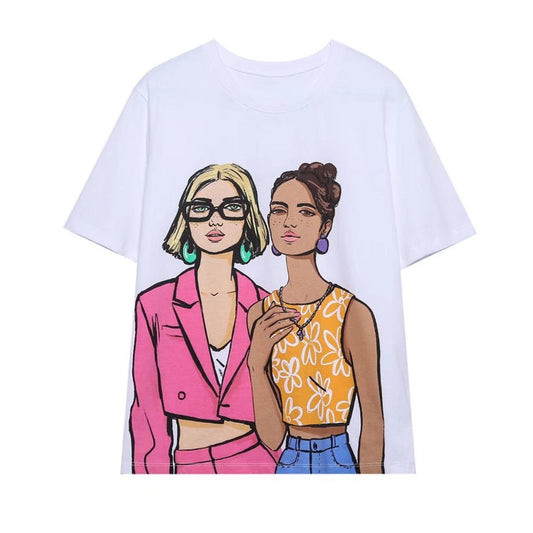 Fashion Girls Illustrated T-Shirts - 3 Styles