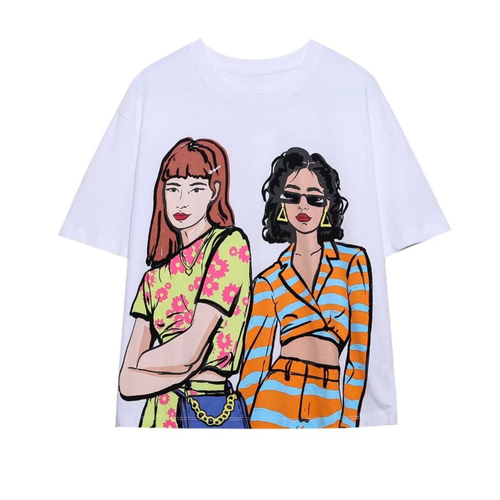 Fashion Girls Illustrated T-Shirts - 3 Styles