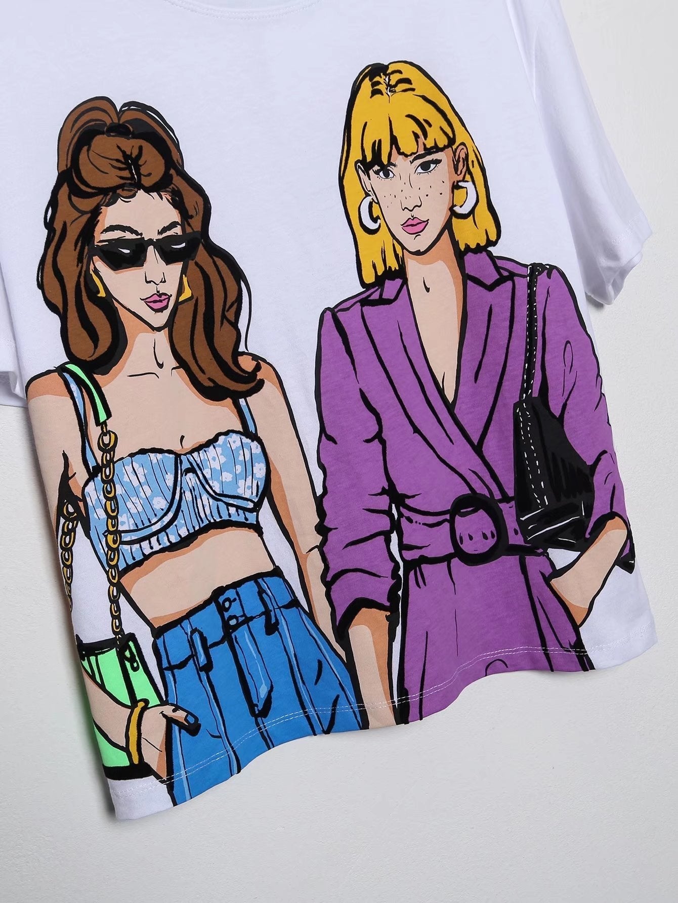 Fashion Girls Illustrated T-Shirts - 3 Styles