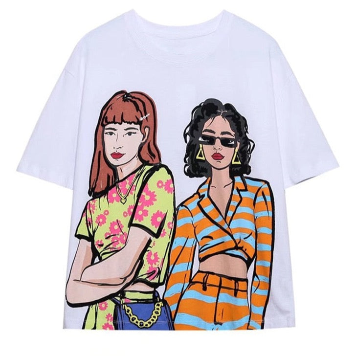Fashion Girls Illustrated T-Shirts - 3 Styles