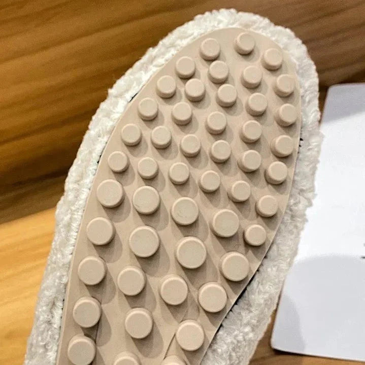 Faux Lambs Wool Driving Loafers