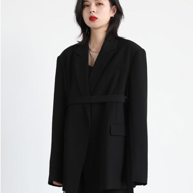 Fei Front Tie Blazer - 2 Colors